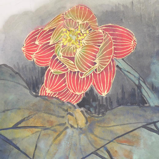 叶泉《昭辉》国画原作70CM*46CM 手绘宣纸花卉作品 商品图2