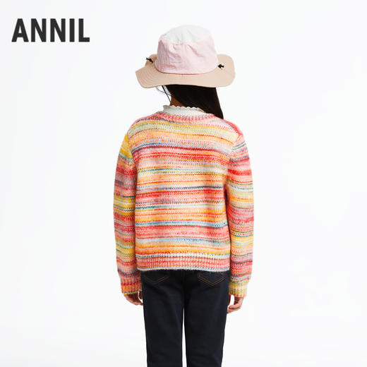 【甜系彩虹开衫】女童长袖针织开衫秋季新款安奈儿童装EG544605 商品图2