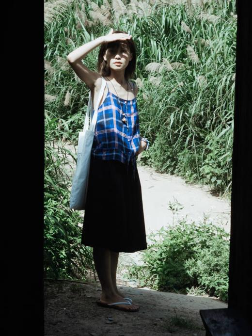 步履不停/5B12040C/马德拉斯格纹吊带 商品图4