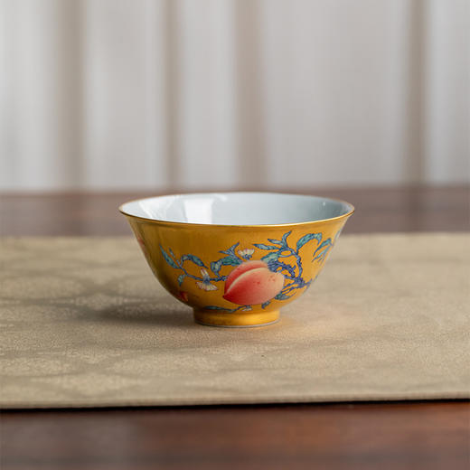 一儒堂金地五桃水蜜桃敞口杯 商品图1