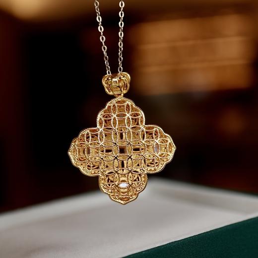 四合如意翡翠吊坠 送银镀金素链 CF 商品图3