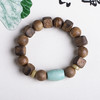 xy0459沉香+蜜蜡绿松石桶珠手串 商品缩略图1