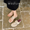 西遇平底凉拖鞋女夏季新款复古高级感休闲夹趾凉鞋外穿人字拖V0056889 商品缩略图3