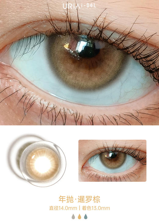 IDOL·年抛  Badcat 土耳其蓝/暹罗棕/埃及灰 14.0  混血风格 × 强烈存在感！ 韩产含硅0-1000度<一副两片> 商品图3