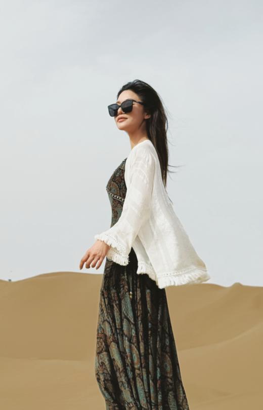 逸红颜明月优选「岚山」轻盈一夏，自在成诗 | 12姆米桑蚕丝提花开衫 夏日慵懒格调 商品图0