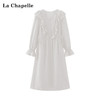 天猫同步【轻盈飘逸】拉夏贝尔/La Chapelle清新温柔气质V领荷叶花边长袖连衣裙女高腰时尚长裙春装 商品缩略图5
