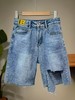【超值特卖】潮牌黄色箭头标破洞牛仔短裤M1-1-喜出 商品缩略图3