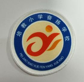 通版顺德区培教小学奋扬学校包边校徽布标姓名贴章可缝烫现货发51