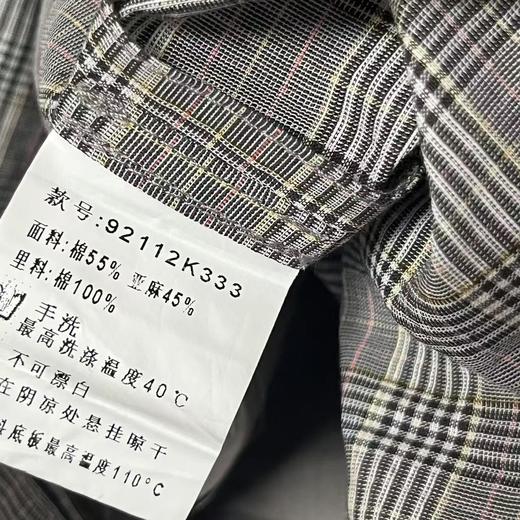 七夕福利-NO退【超值特卖】潮牌K333格子棉加亚麻八九分休闲裤M1-3-喜出 商品图4