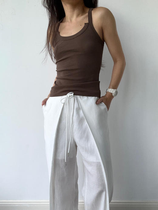 VC｜SS25114 Kaz basic tank top [吊带上衣 白 / 浅蓝 / 粉 / 棕 / 黑 ] 商品图14