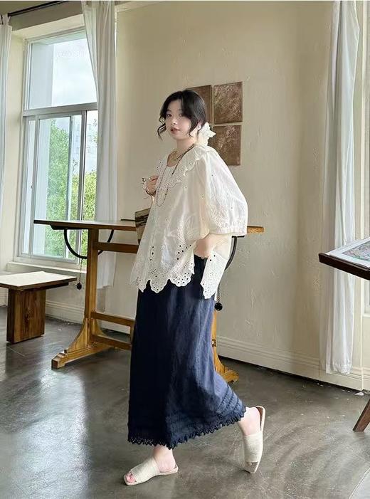 【新品推荐】6590松弛感蛋糕多层蕾丝拼接夏季清凉休闲裤-喜出 商品图2