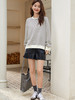 秋冬必备！简约黑白条纹卫衣 宽松版型慵懒随性 商品缩略图1