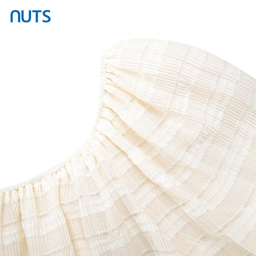 NUTS商场同款夏季设计感圆领宽松花苞短袖套头衫425011201 商品图2