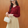 【严选】诗凡黎经典薄款V领针织开衫2025秋新款软糯舒适显瘦通勤长袖外搭7G7230951 商品缩略图2