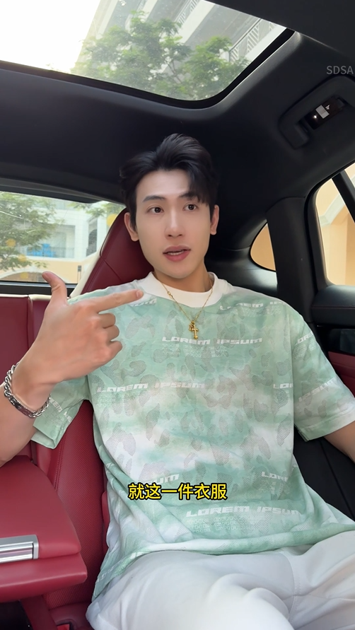 T4188SDSA夏季高级感新款男士短袖渐变设计感短袖T恤字母圆领宽松上衣