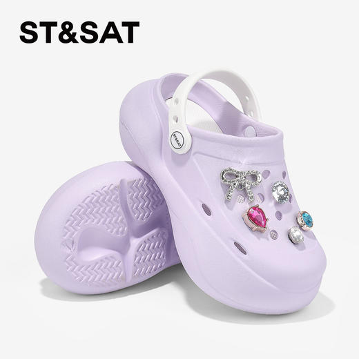 【童鞋】星期六精致钻饰鞋花透气女童洞洞鞋SSD2195U28 商品图2