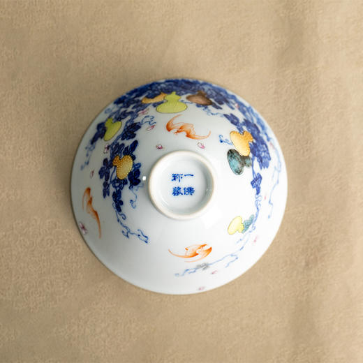 一儒堂青花加彩葫芦斗笠杯 商品图4
