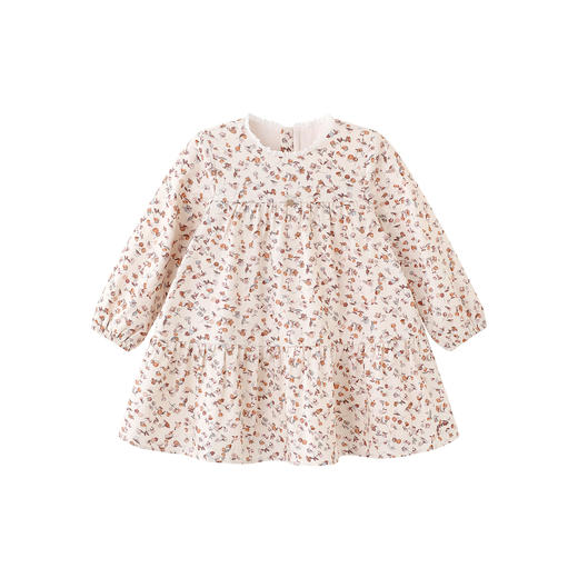 【商场同款】英氏女童连衣裙四季女童长袖碎花裙子纯棉女生裙子 商品图4