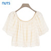 NUTS商场同款夏季设计感圆领宽松花苞短袖套头衫425011201 商品缩略图1