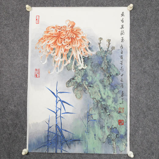 叶泉《虽言异兰穗》国画原作68CM*45CM 手绘宣纸花卉作品 商品图5