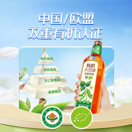【中国农垦】九三迪文天纯压榨浓香有机大豆油1L 商品图2