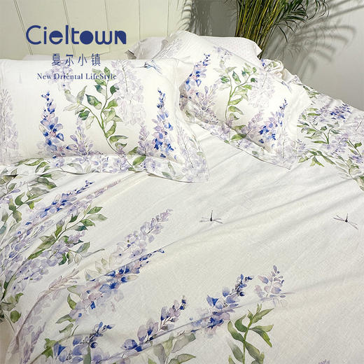 【爆款】Cieltown/夏尔小镇【亚麻】系列 紫藤亚麻三件套 商品图0