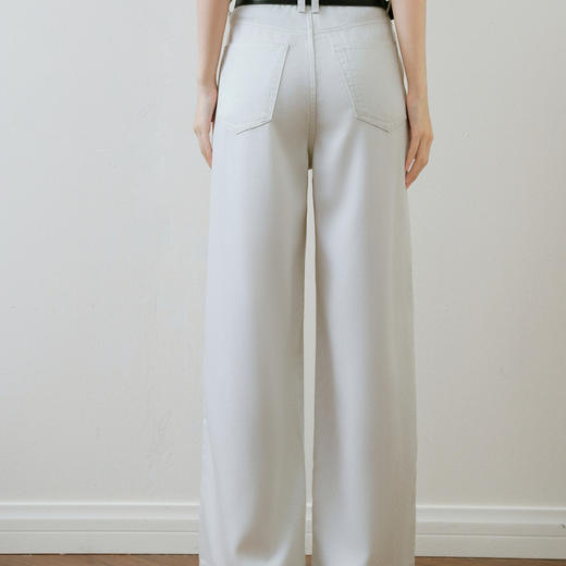 【严选】【解压裤】诗凡黎星光璀璨细闪牛仔裤25夏新款高腰轻薄直筒阔腿裤7G4150231 商品图3