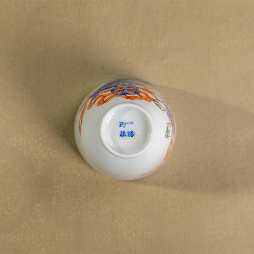 一儒堂青花加彩事事如意对杯 商品图12