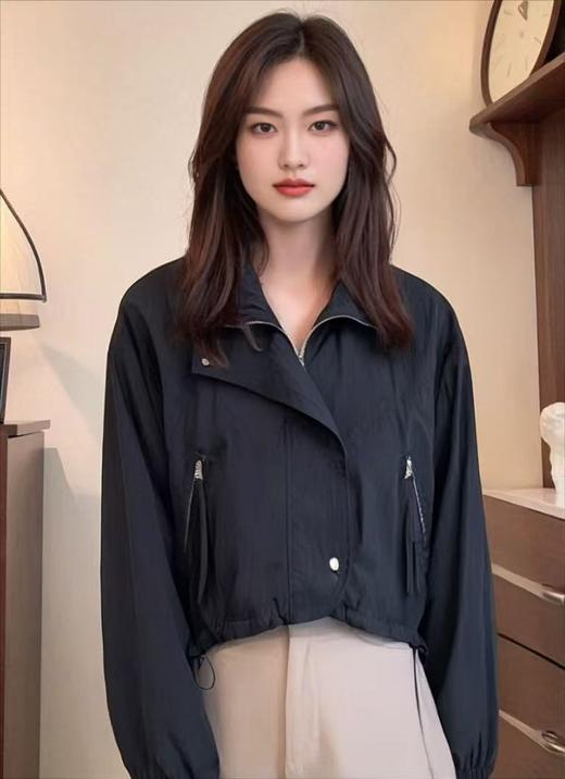 【时装系列】ME TOWN'S  3002 短款可抽绳休闲风衣外套M1-2-喜出 商品图1