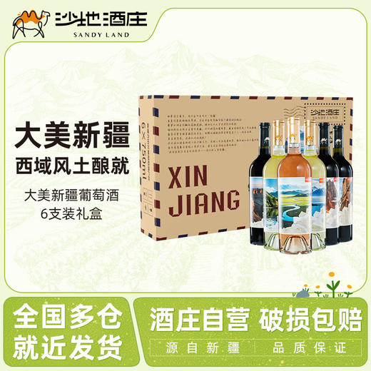 沙地酒庄·大美新疆葡萄酒套装 750ml*6  天山产区 6 款风味对应 6 处秘境 雪水灌溉葡萄酿造 商品图1