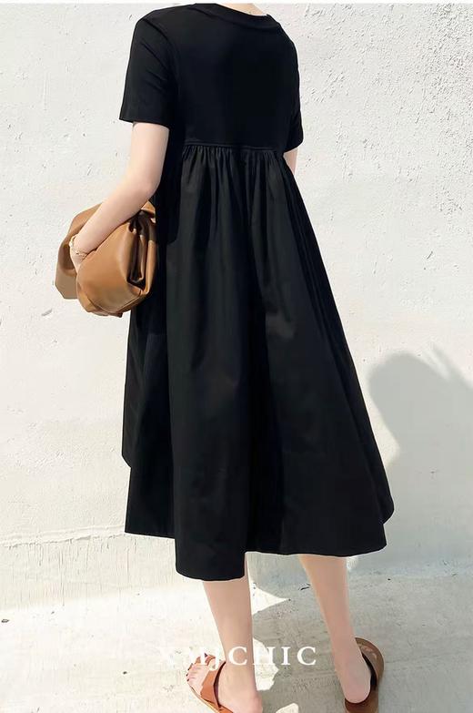 【限八一促】【超值特卖】HEMI 品质350902拼接蓬蓬气质小黑裙连衣裙-喜出 商品图5