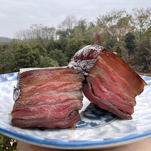 【资兴农家自制后腿腊肉500g±20g】肥肉淡黄 瘦肉红润 腊味十足 商品图2