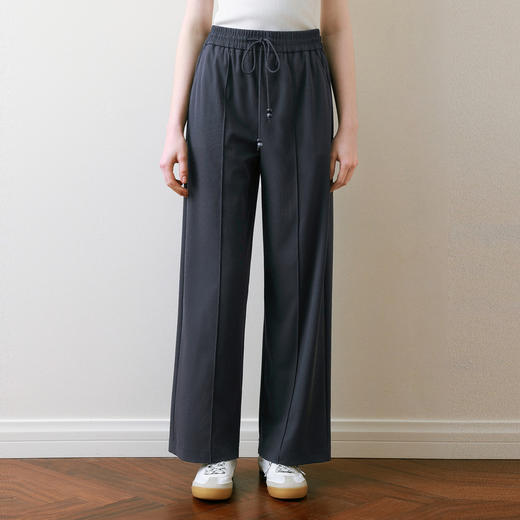 【商场同款】诗凡黎高腰垂感休闲裤2025夏新款百搭长裤3G5250581 商品图0