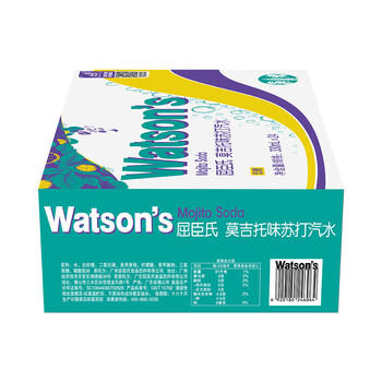 屈臣氏（Watsons）莫吉托味苏打水饮料0脂低糖低卡调酒含汽气泡水330mL*24罐整箱 商品图4