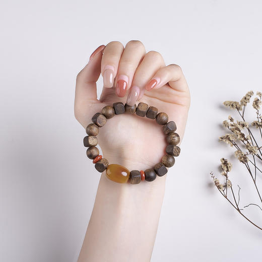 xy0457沉香+蜜蜡古色古香手串 商品图7