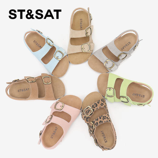 【童鞋】星期六简约百搭双扣带女童凉鞋SSD2195U36 商品图3