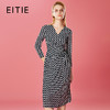EITIE爱特爱优雅法式V领收腰气质印花连衣裙秋季新款7907618 商品缩略图1