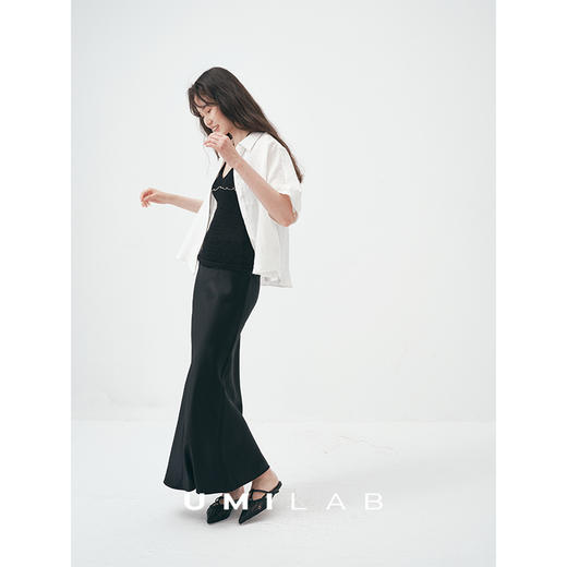 UMILAB｜摇曳*静奢优雅100%醋酸高定工艺一片式松紧腰鱼尾裙D800W 商品图3