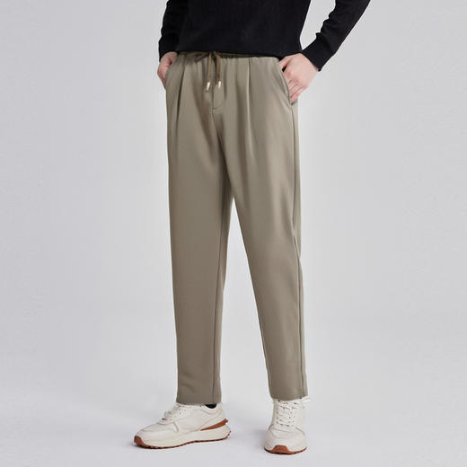 【抗菌】圣得西加绒加厚男士休闲裤2025秋系带直筒舒适百搭保暖裤 商品图10