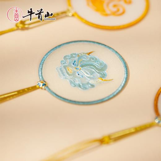 牛首山文创牛首灵物系列苏绣圆书签高档精致创意古典中国风伴手礼 商品图1