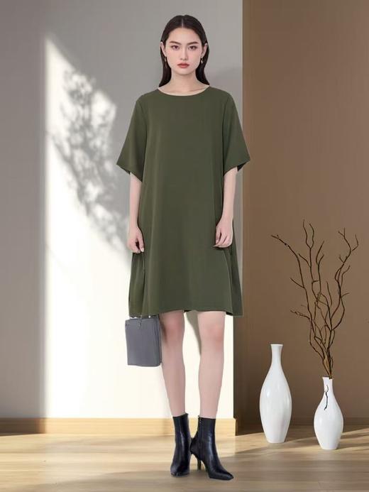 冰点价！仅限11.11！退货勿拍 微脏【新品特卖】HEHE品牌 超垂感～简约气质小众后百褶下摆连衣裙M1-3-喜出 商品图1