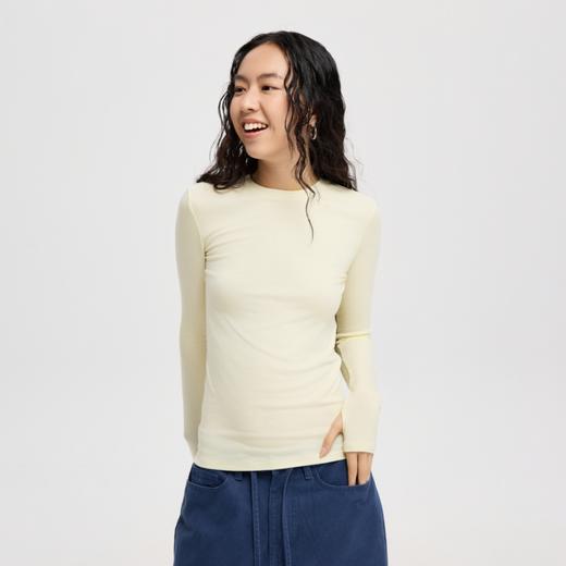 oneup兔毛圆领长袖打底衫 商品图2