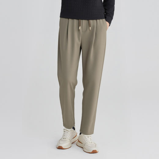 【抗菌】圣得西加绒加厚男士休闲裤2025秋系带直筒舒适百搭保暖裤 商品图12