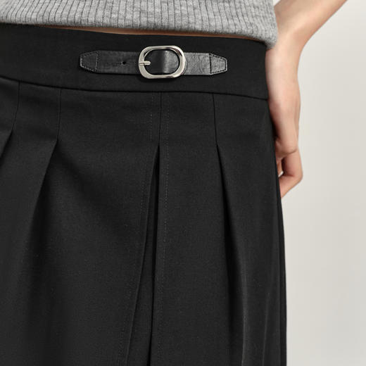 【商场同款】诗凡黎高腰A字裙半身裙2025春新款中长裙女3G3240201 商品图3