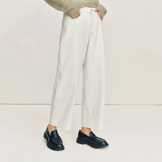 【天丝小白裤】simplepieces夏新款SPS牛仔垂感宽松直筒拖地裤女 商品图2