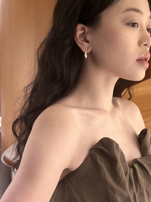 TINOM｜020125 Stillula 雾珠耳钉 [ 银 / 金银混 ] 商品图2