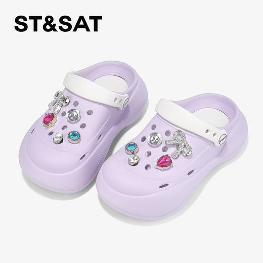 【童鞋】星期六精致钻饰鞋花透气女童洞洞鞋SSD2195U28 商品图3