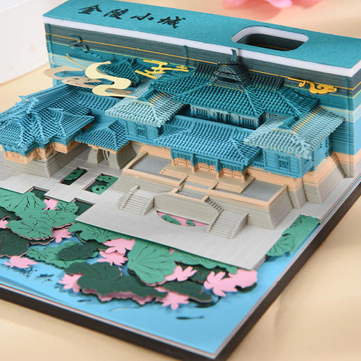 牛首山文创3D立体纸雕便签纸手撕便利贴国风艺术品桌面摆件可定制 商品图3