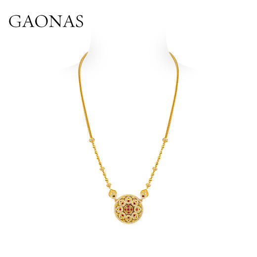 GAONAS  图腾迷恋 中式贵气金色项链 11486XGO 商品图1