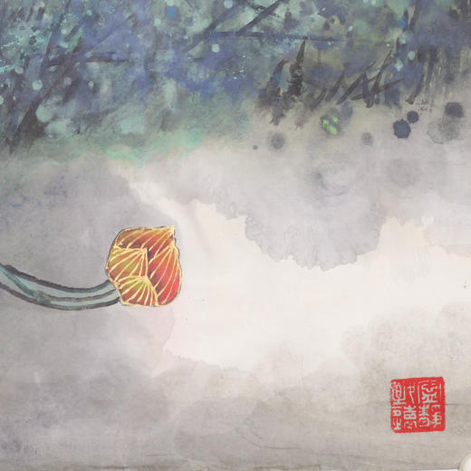 叶泉《昭辉》国画原作70CM*46CM 手绘宣纸花卉作品 商品图4